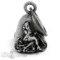 Preview: Sexy Lady on Motorcycle Detailed Dream Bell Rider Lucky Charm Gift for Bikers