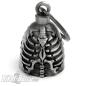 Preview: Skeleton Biker Bell Ribcage Bone Motorcycle Bell Lucky Charm Gift for Riders