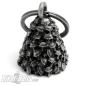 Preview: Skull Pile Biker Bell Cranium Stack Lucky Charm Gift for Chopper Riders