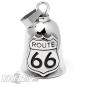 Preview: Route 66 Biker-Bell aus poliertem Edelstahl Motorrad Glücksbringer Geschenk