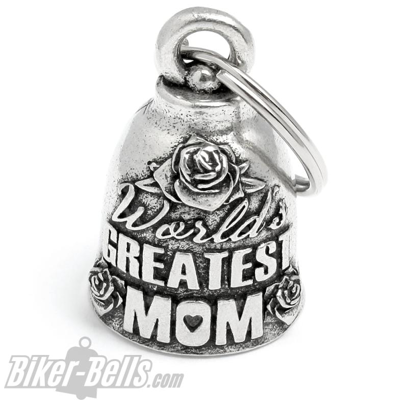 Biker-Bell für die beste Mama der Welt Glücksbringer Glocke Geschenk fürs Motorrad