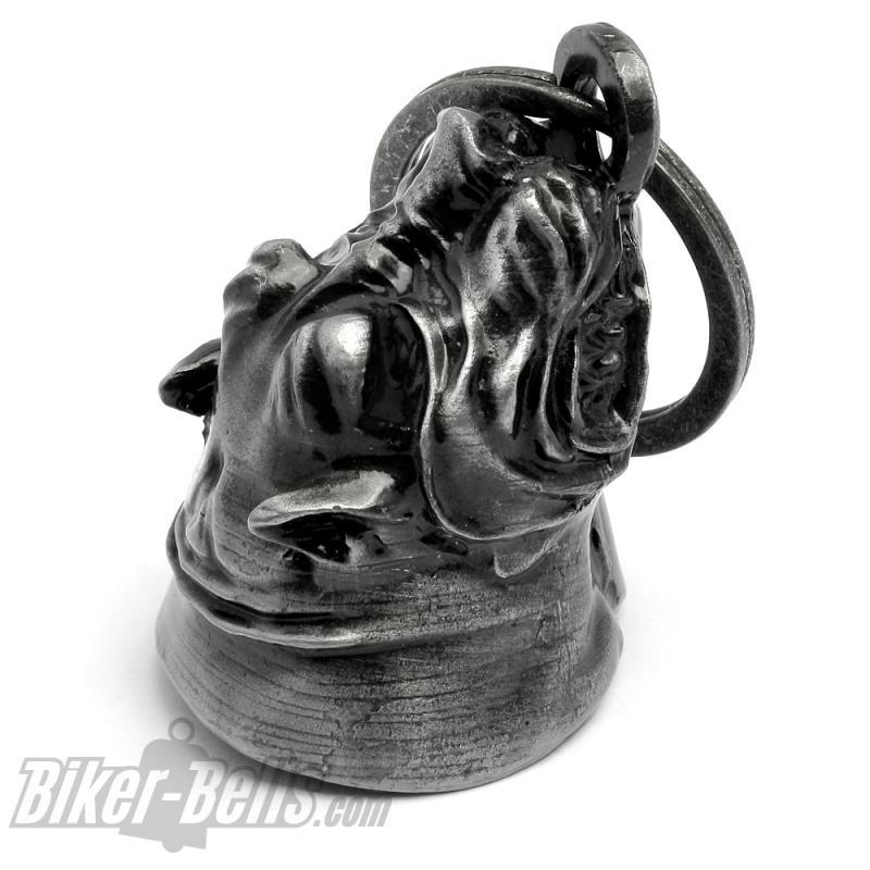 Grim Dog 3D Motorcycle Bell Pitbull Doberman Mastiff Rider Lucky Charm Gift