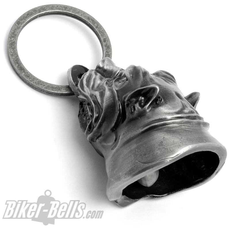 Grimmiger Hund 3D Biker-Bell Pitbull Dobermann Dogge Motorradfahrer Geschenk