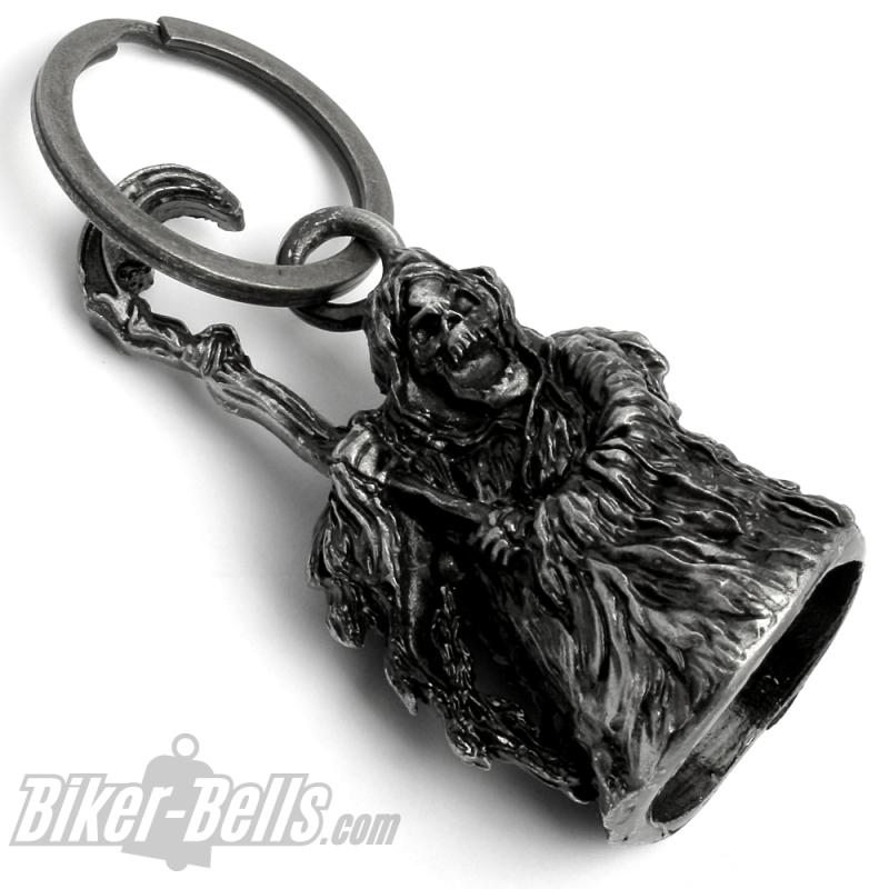 3D Grim Reaper Motorcycle Bell detailed Sam Cro Biker Gift Lucky Charm