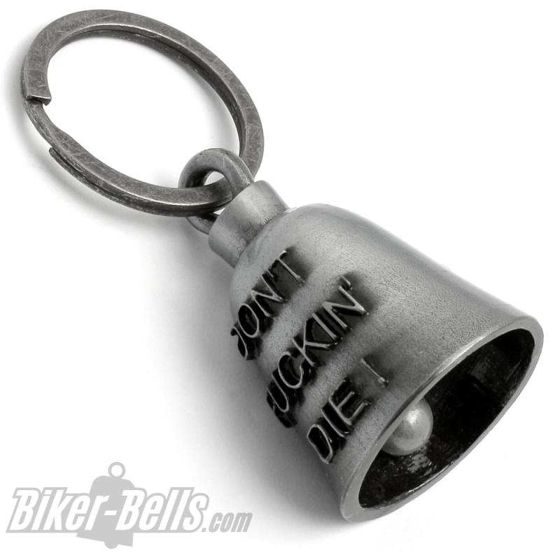 "Don't Fuckin' Die!" Biker-Bell Schutz-Glocke Motorradfahrer Glücksbringer Geschenk