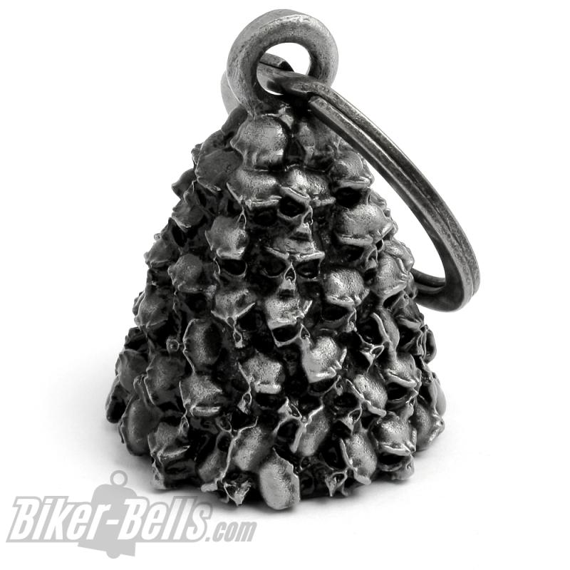 Totenkopf-Haufen Biker-Bell Skull Stapel Chopperfahrer Glücksbringer Geschenk