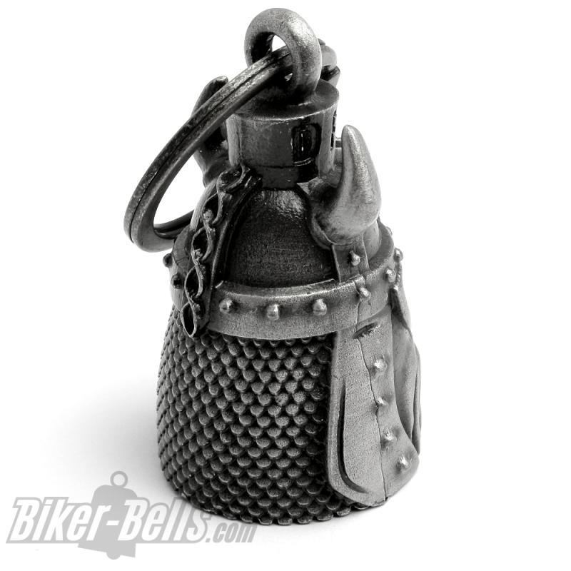 3D Viking with Beard and Helmet Detailed Biker Bell Motorcyclist Lucky Charm