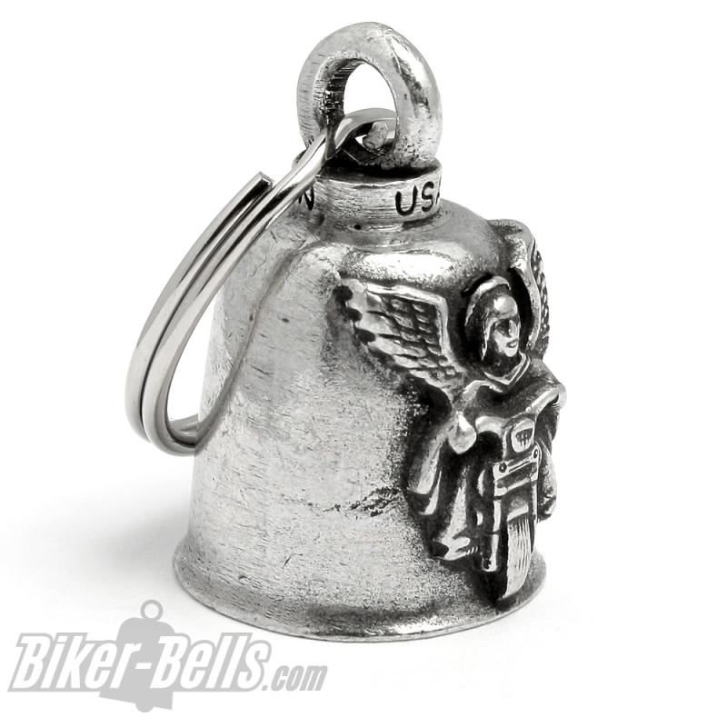 Motorradfahrer Schutzengel Gremlin Bell Geschenk Biker Angel Glücksbringer Glocke