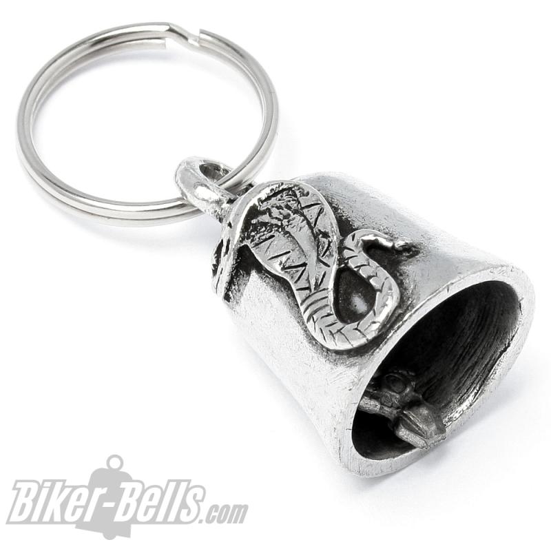 Snake Gremlin Bell Motorcycle Lucky Charm Bell with Cobra Gift for Bikers