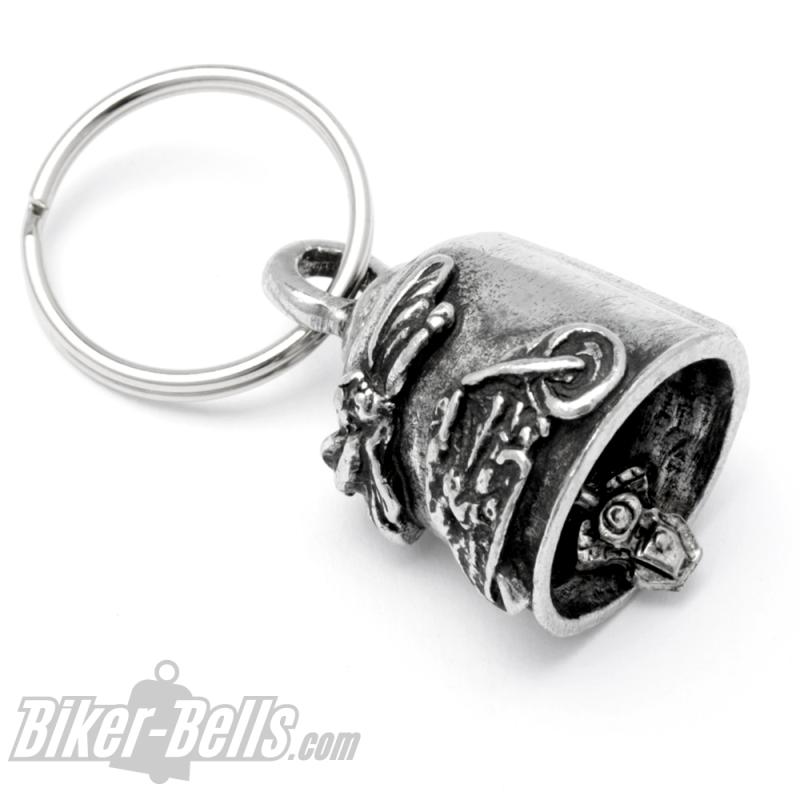 "Never Ride Faster Than Your Guardian Angel" Schutzengel Gremlin Bell Geschenk