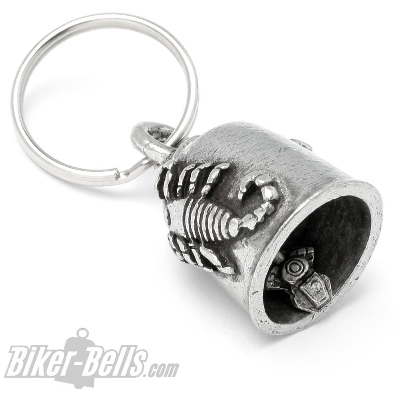 Biker Bell with Scorpio Zodiac Sign Lucky Charm Gift Scorpion Bell for Motorcycles