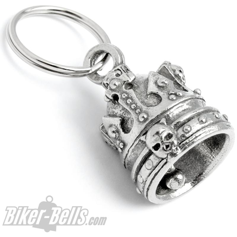 Totenkopf-Krone Guardian Bell Motorradfahrer Geschenk King of the Road Glücksbringer