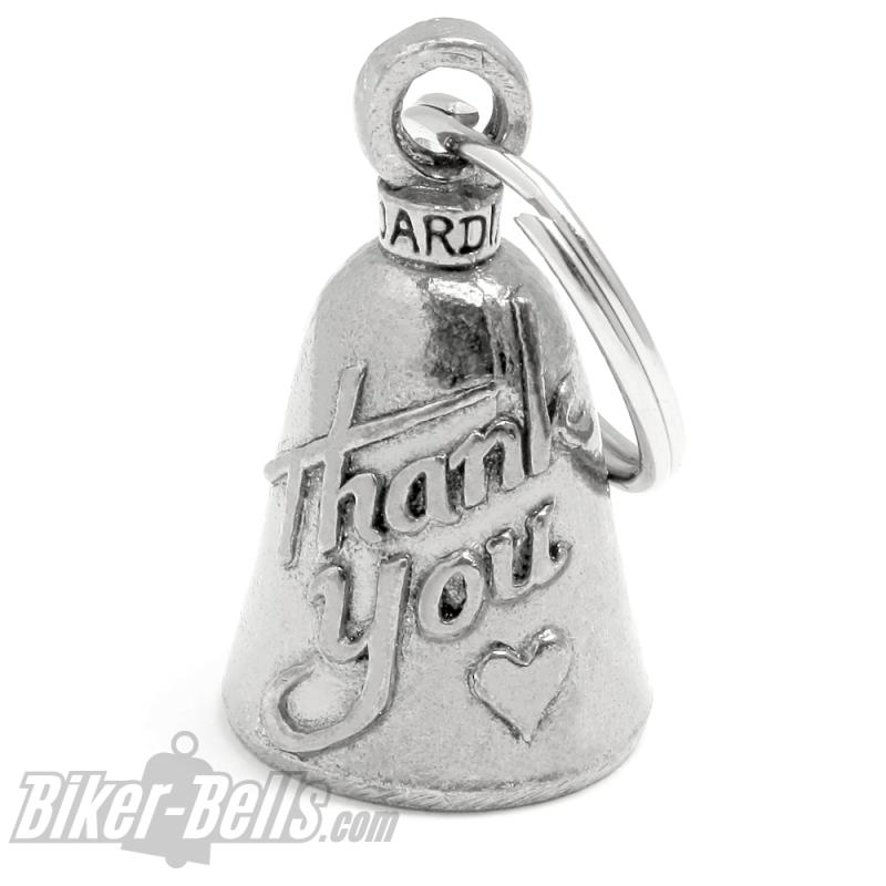 Thank you Guardian Bell Motorradfahrer Geschenk Glücksbringer Glocke für Biker