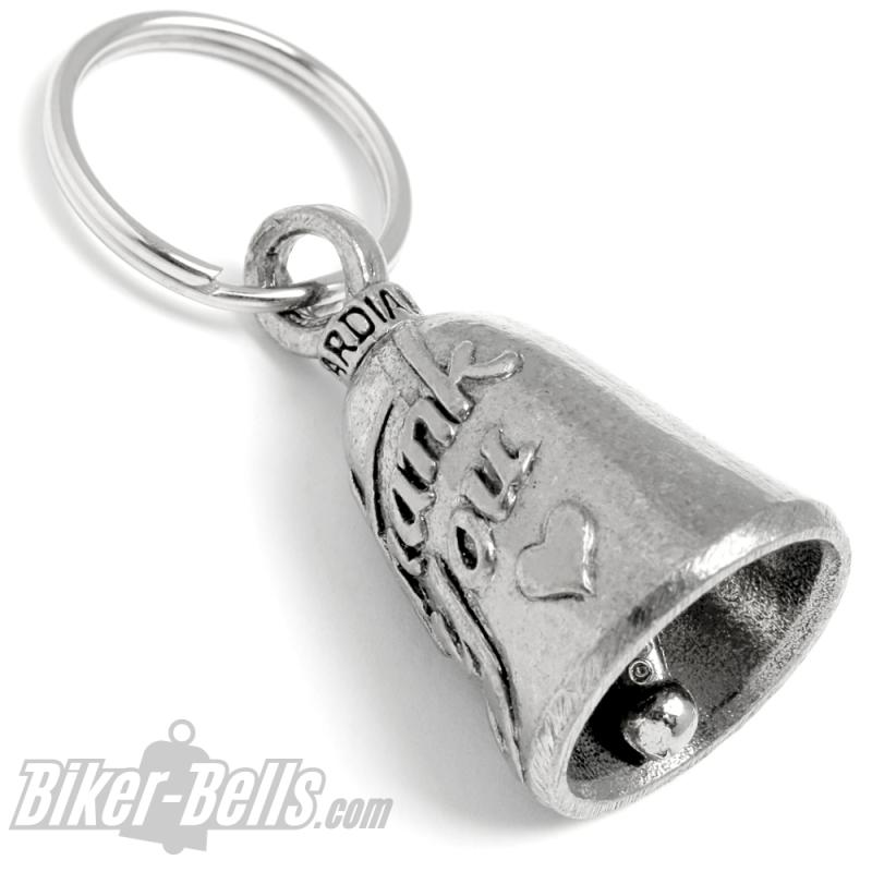 Thank you Guardian Bell Motorradfahrer Geschenk Glücksbringer Glocke für Biker