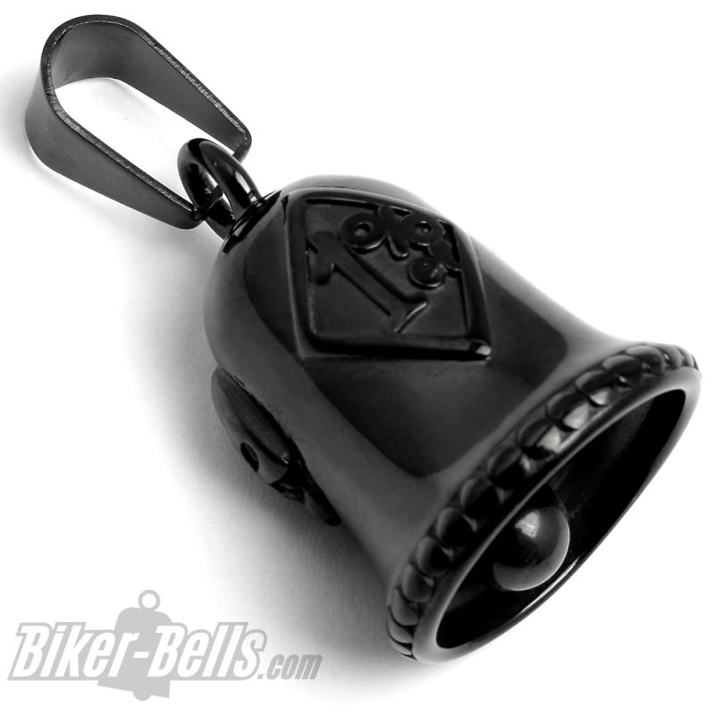 Black 1%er Biker Bell made of stainless steel Onepercenter Outlaw Ride Bell Motorcycle Club