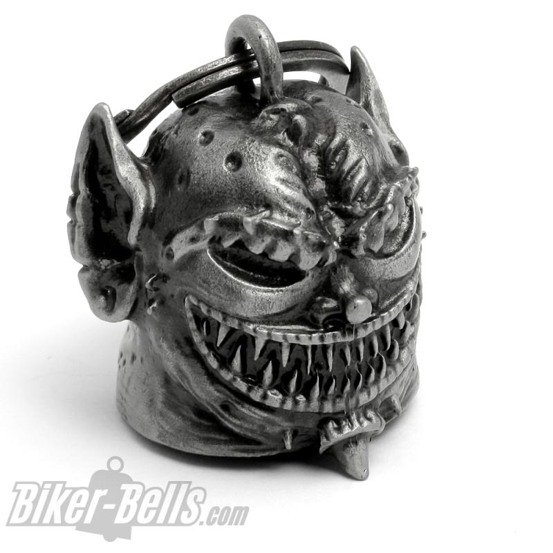 3D Gremlin Biker-​Bell Schrumpfkopf Gremlin-Abschreckung Motorrad Glücksbringer