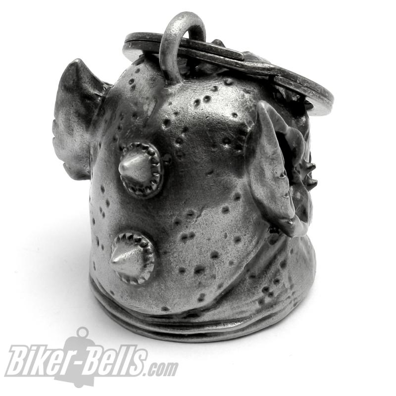 3D Gremlin Biker-​Bell Schrumpfkopf Gremlin-Abschreckung Motorrad Glücksbringer