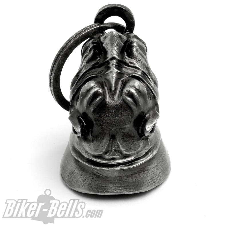 Grimmiger Hund 3D Biker-Bell Pitbull Dobermann Dogge Motorradfahrer Geschenk