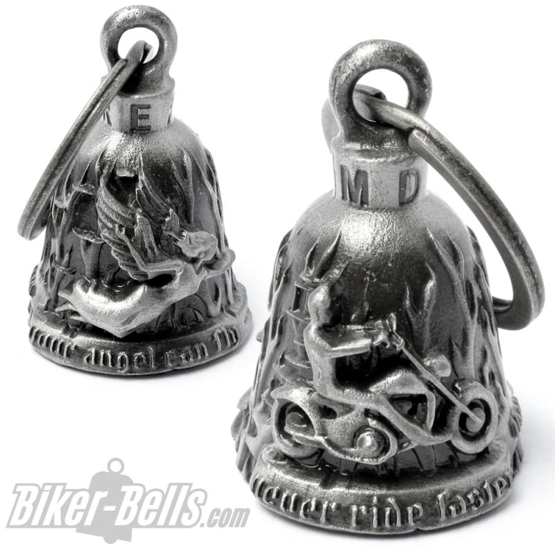 Never Ride Faster Than Your Angel Can Fly Biker-Bell Motorrad Schutzengel