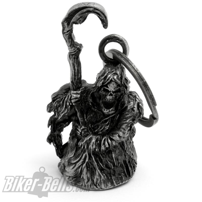 3D Grim Reaper Motorcycle Bell detailed Sam Cro Biker Gift Lucky Charm