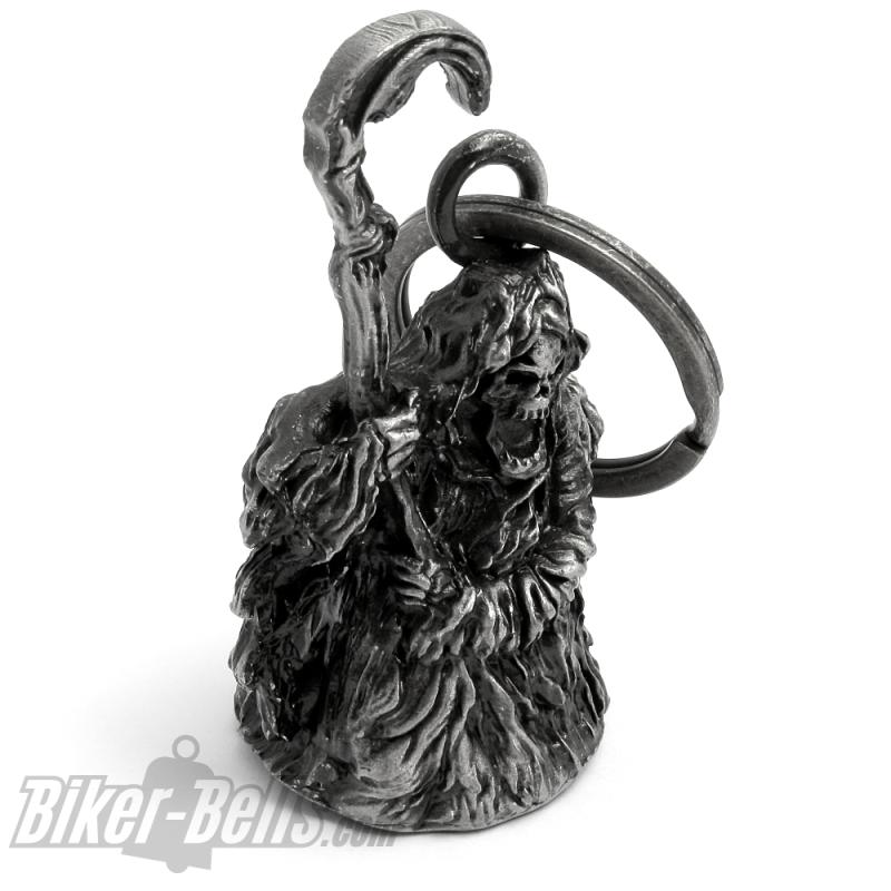 3D Grim Reaper Motorcycle Bell detailed Sam Cro Biker Gift Lucky Charm