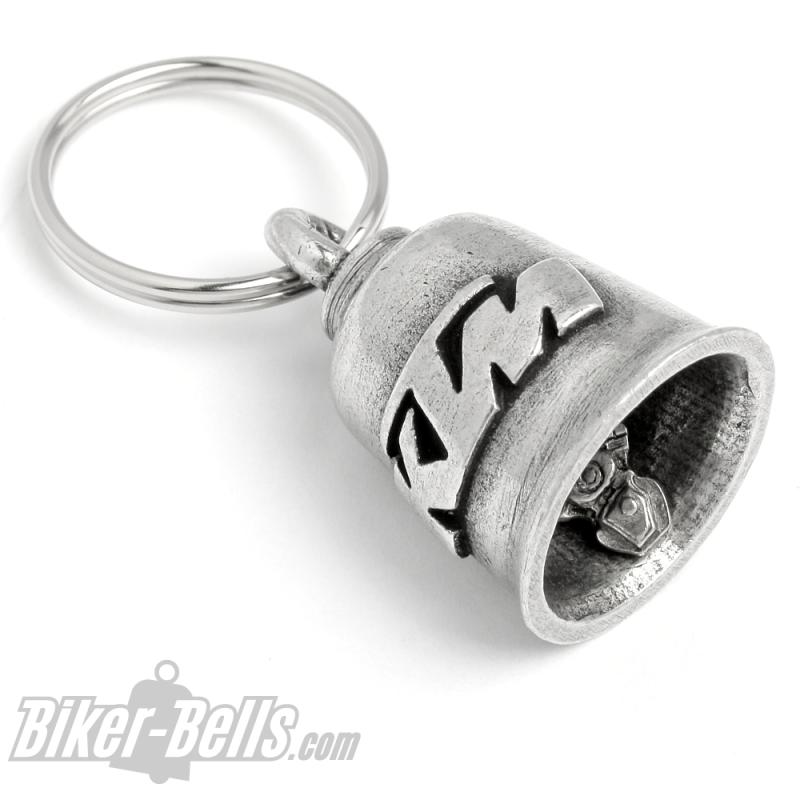 KTM Motorrad Glücksbringer Biker-​Bell Schutzengel Glöckchen für Motorradtouren