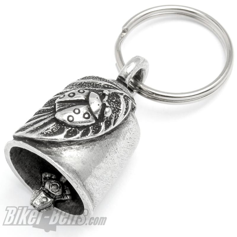 Original Gremlin Bell with Ladybug Lucky Charm for Motorcycles Gift for Bikers