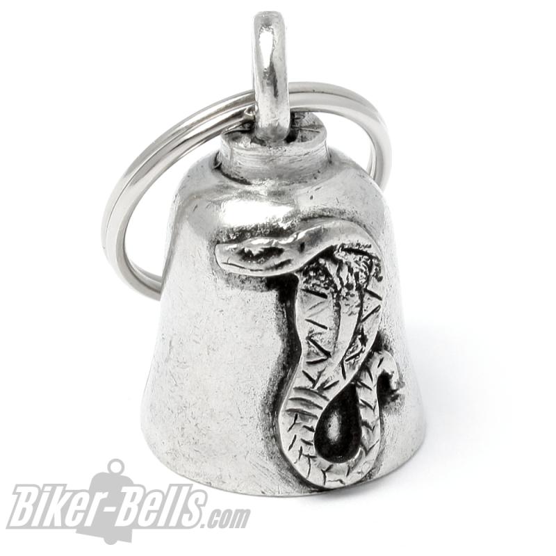 Original Gremlin Bell mit Schlange Motorrad-Glocke Glücksbringer Geschenk für Biker