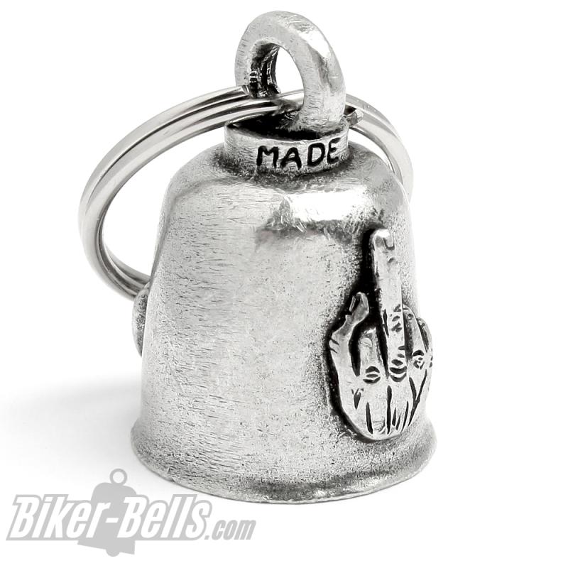 Stinkefinger für Gremlin Bell Motorradfahrer Glücksbringer Geschenk Fuck You Glocke