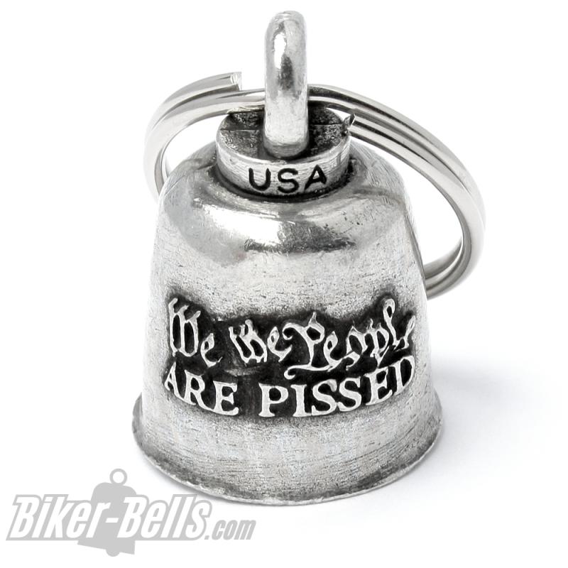 "We The People Are Pissed" Gremlin Bell Motorcyclist Lucky Charm Gift for Biker