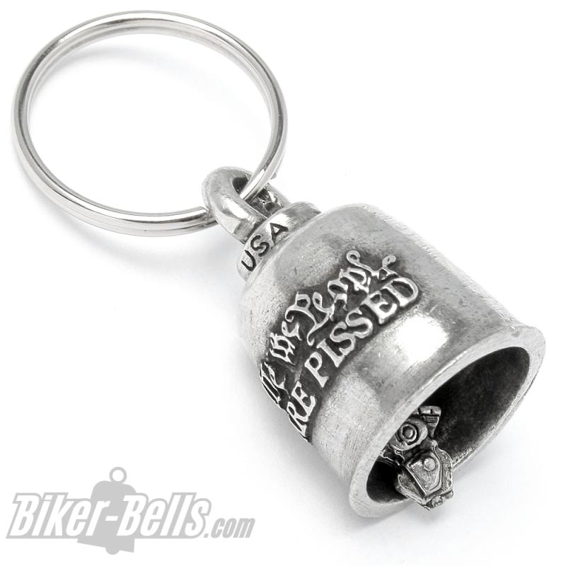 "We The People Are Pissed" Gremlin Bell Motorcyclist Lucky Charm Gift for Biker