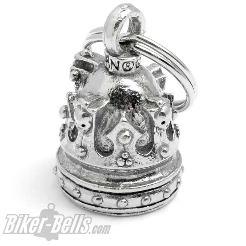 Totenkopf-Krone Guardian Bell Motorradfahrer Geschenk King of the Road Glücksbringer