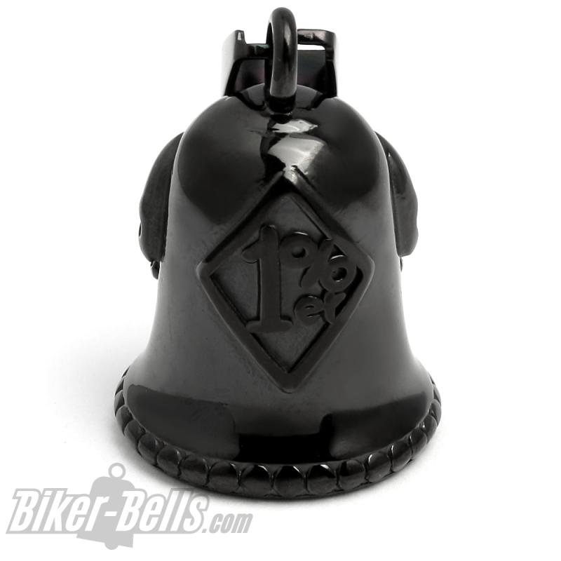 Black 1%er Biker Bell made of stainless steel Onepercenter Outlaw Ride Bell Motorcycle Club