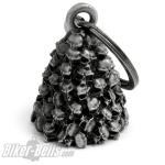 Skull Pile Biker Bell Cranium Stack Lucky Charm Gift for Chopper Riders