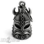 3D Viking with Beard and Helmet Detailed Biker Bell Motorcyclist Lucky Charm