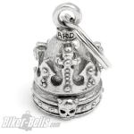 Totenkopf-Krone Guardian Bell Motorradfahrer Geschenk King of the Road Glücksbringer