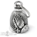 Bravo Bell With Praying Hands And Rosary Motorcycle Bell Lucky Charm Gift