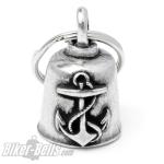 Gremlin Bell mit Anker Motorrad Glücksbringer Glocke Maritim Seemann Biker Geschenk