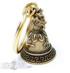 Small Tibetan Lucky Charm Bell Decorated with Rooster Brass Tibet Bell